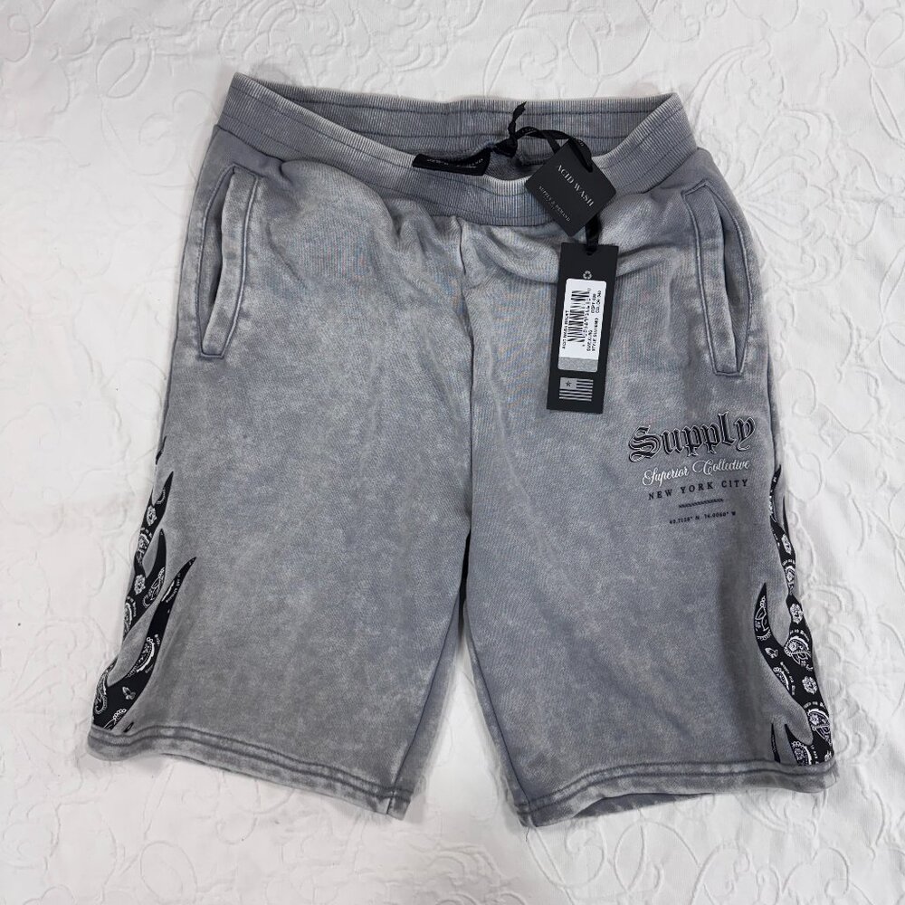 Supply & Demand Acid Wash Shorts Gray Size X-Large Children NWT